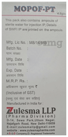 Mopof-PT 4.5g Injection