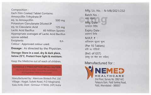 Clanem 625 LB Tablet image