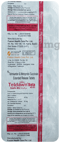 Teldawn Beta 40mg/50mg Tablet image Teldawn Beta 40mg/50mg Tablet image