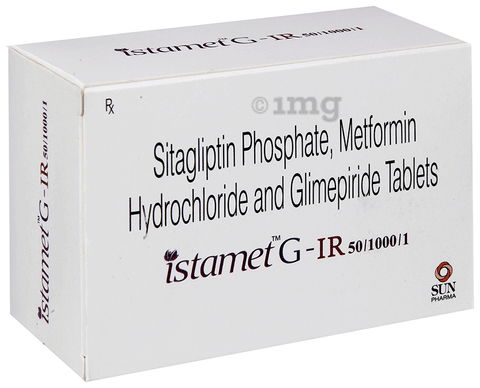 Istamet G 50mg/1mg/1000mg Tablet IR
