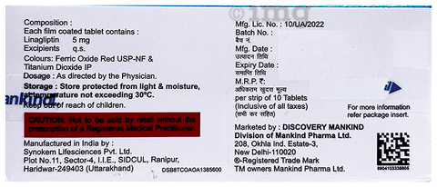 Dynaglipt L 5mg Tablet