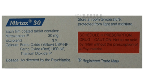 Mirtaz 30 Tablet image