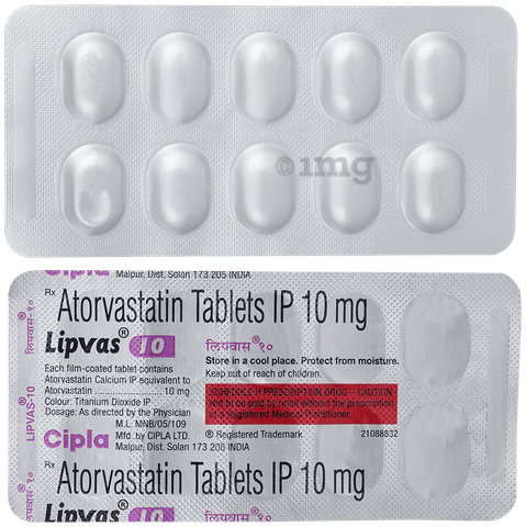 Lipvas 10 Tablet image