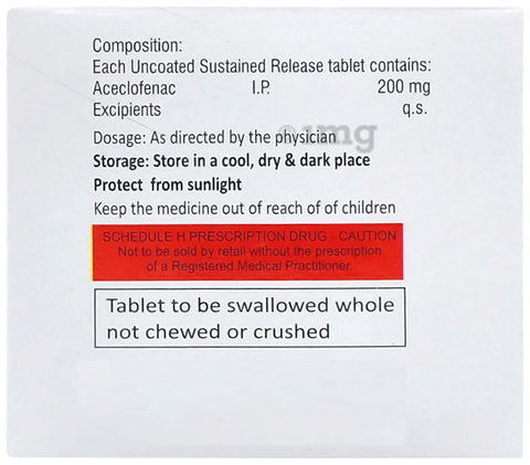 Aceflip 200mg Tablet SR image Aceflip 200mg Tablet SR image