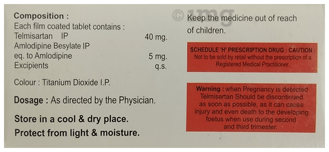 Telkonol AM 40mg/5mg Tablet