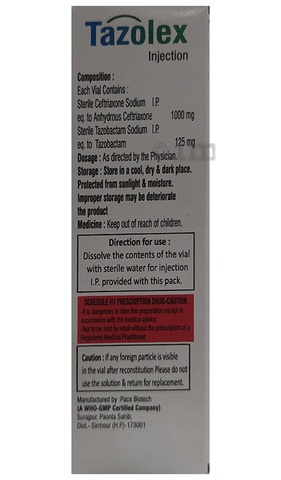 Tazolex Injection image
