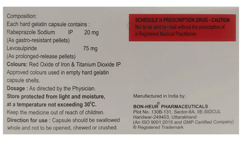 Rabitrack L 75mg/20mg Tablet image Rabitrack L 75mg/20mg Tablet image