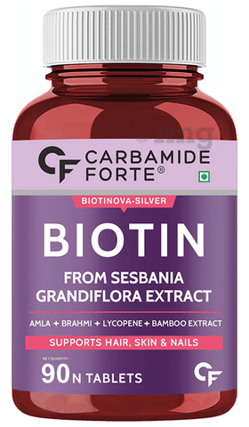 Carbamide Forte Biotin from Sesbania Grandiflora Extract Amla + Bamboo  Extract Tablet: Buy bottle of 90 tablets at best price in India | 1mg