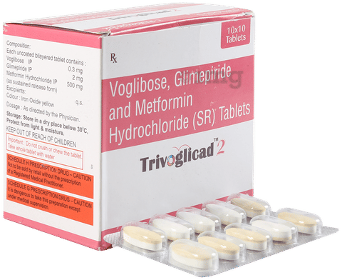 Trivoglicad 2 Tablet SR image Trivoglicad 2 Tablet SR image