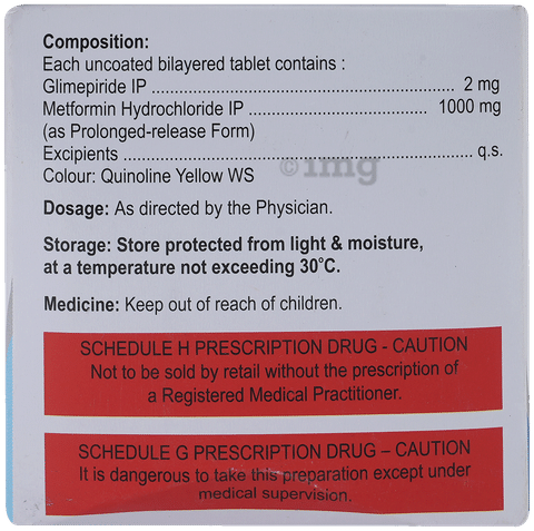 Walaphage G2 Forte 2mg/1000mg Tablet