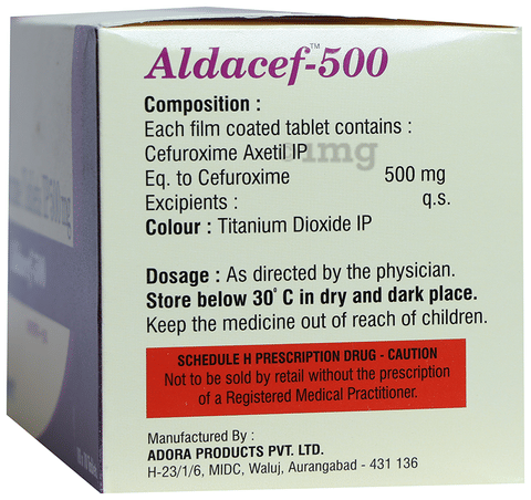 Aldacef 500mg Tablet image