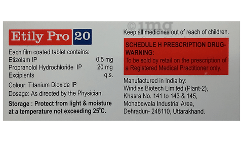 Etily Pro 20 Tablet image Etily Pro 20 Tablet image