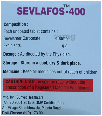 Sevlafos 400 Tablet image Sevlafos 400 Tablet image
