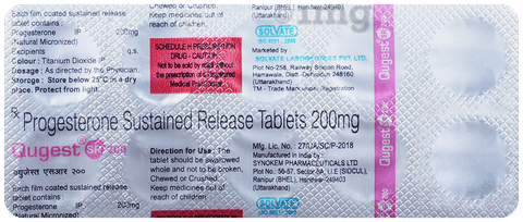 Qugest 200mg Tablet SR image