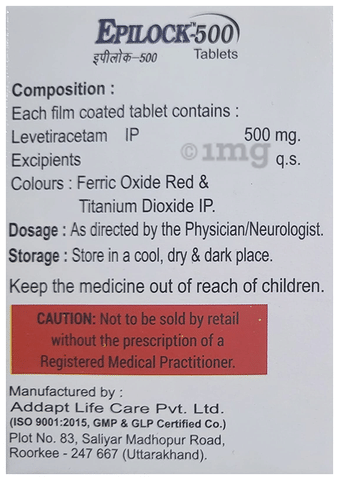 Epilock 500 Tablet image
