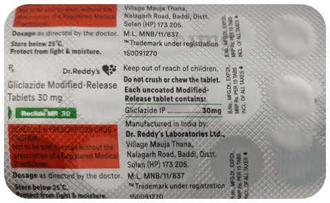 Reclide MR 30 Tablet image