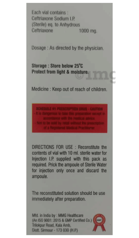 Dysocef 1 Gm Injection image