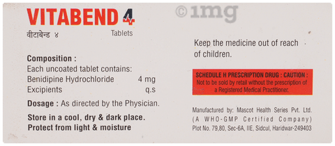 Vitabend 4mg Tablet image Vitabend 4mg Tablet image