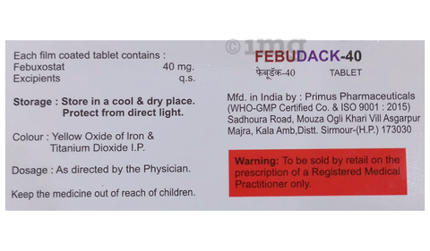 Febudack 40 Tablet image Febudack 40 Tablet image