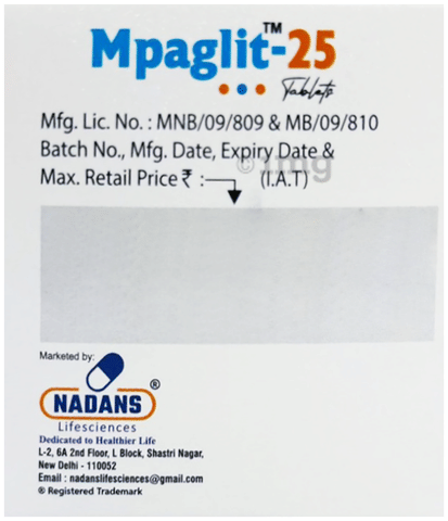 Mpaglit 25 Tablet image
