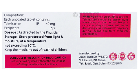 Erisart 40 Tablet image Erisart 40 Tablet image
