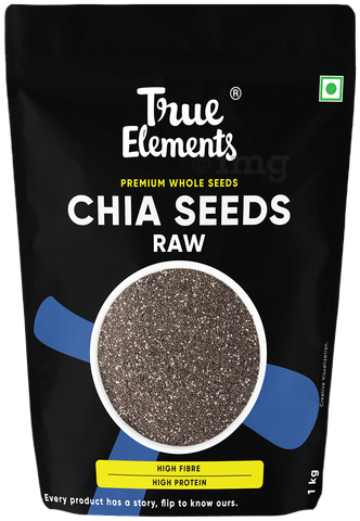 True Elements Raw Chia Seeds with High Fibre & Protein for Keto Friendly Diet 1