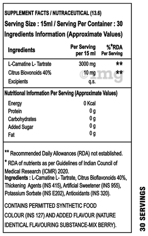 Divine Nutrition L-Carnitine Mix Berries