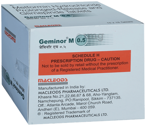 Geminor M 0.5 Tablet PR image Geminor M 0.5 Tablet PR image