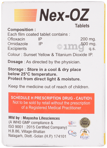 Nex Oz 200mg/500mg Tablet
