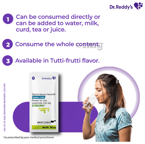 Econorm 250mg Probiotic Sachet for Children | For Diarrhoea Relief & Immunity Boost image