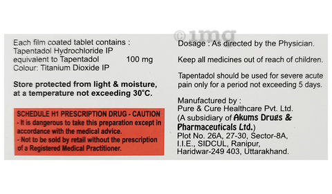 Tachydol 100 Tablet image