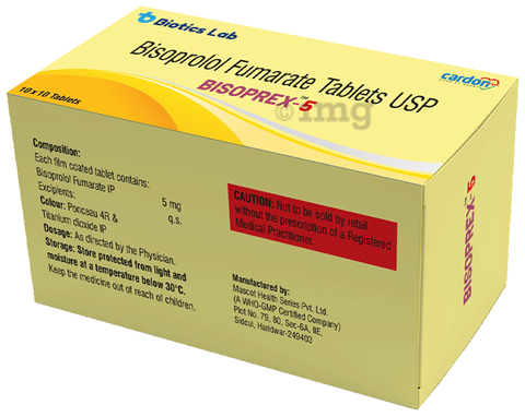 Bisoprex 5 Tablet image Bisoprex 5 Tablet image