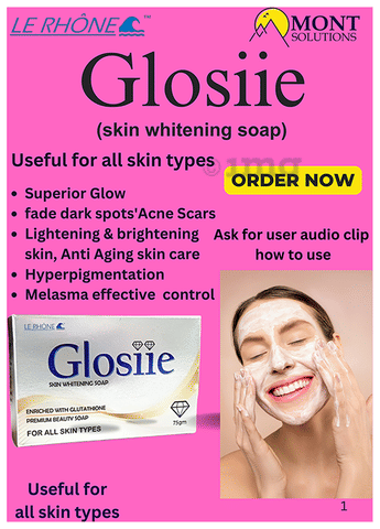 Le Rhone Glosiie Skin Whitening Soap (75 gm Each): Buy combo pack of 3.0 units at 𝗯𝗲𝘀𝘁 𝗽𝗿𝗶𝗰𝗲 in India