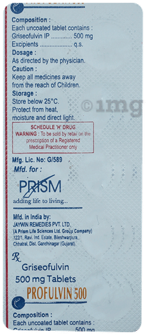 Profulvin 500 Tablet image