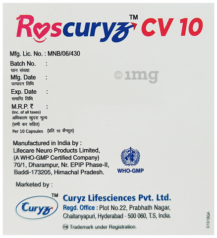 Roscuryz CV 10 Tablet image