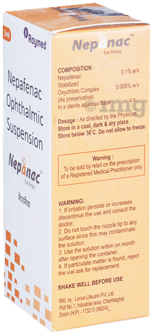 Nepanac 0.1% Eye Drop image Nepanac 0.1% Eye Drop image