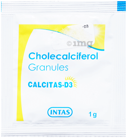 Calcitas D3 Granules 1gm For Bone Joint and Muscle Care