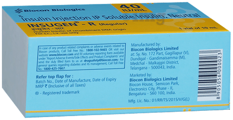 Insugen-R 40IU/ml Solution for Injection