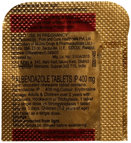 Albendazole 400mg Tablet image Albendazole 400mg Tablet image