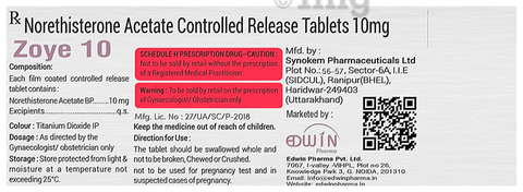 Zoye 10 Tablet CR