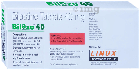 Bilazo 40 Tablet image Bilazo 40 Tablet image