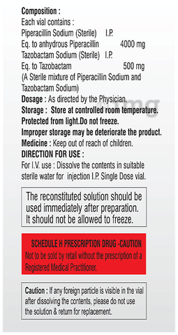 Piptact 4.5 gm Injection image