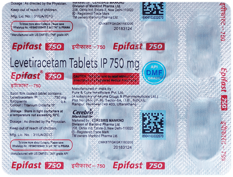 EPIfast 750mg Tablet image