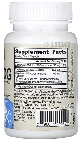 Jarrow Formulas DIM + CDG Veggie Capsule | Supports Estrogen Balance &  Healthy Cell Replication: Buy bottle of 30.0 vegicaps at best price in  India | 1mg