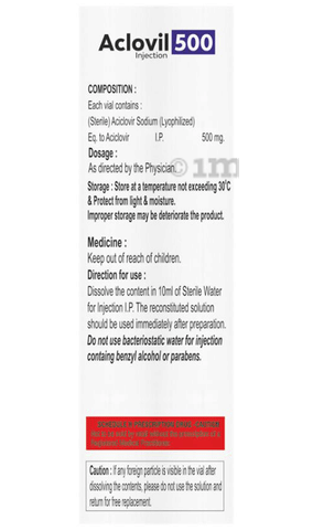 Aclovil 500mg Injection image Aclovil 500mg Injection image