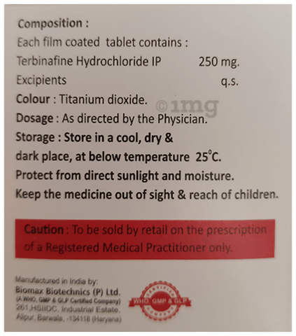 Tervin 250 Tablet image