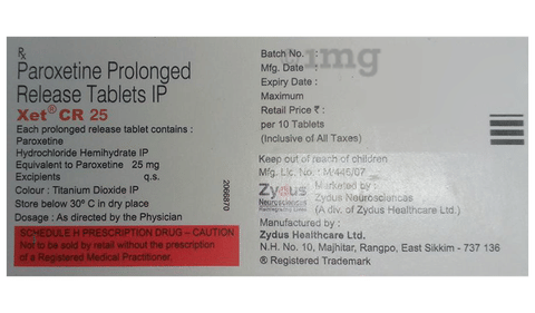 Xet CR 25 Tablet image
