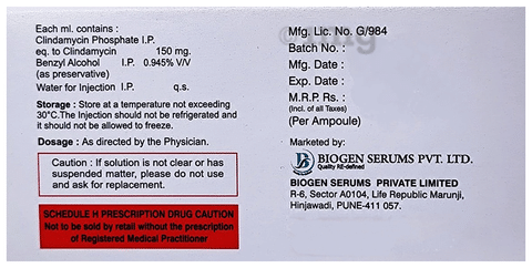 Clindanol 300 Injection