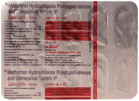 Laformin-G Forte 1mg/1000mg Tablet