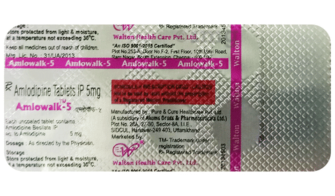 Amlowalk 5mg Tablet image Amlowalk 5mg Tablet image